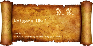 Weigang Ubul névjegykártya